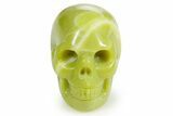 1.5" Polished Xiuyan Jade (Serpentine) Skulls - Photo 2